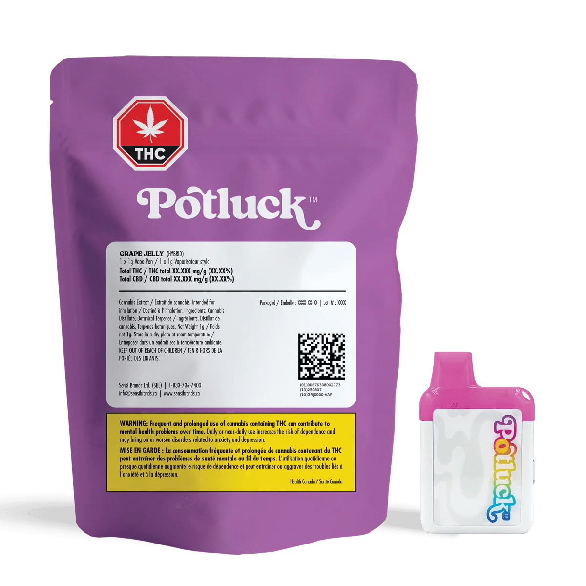 Potluck - Cartridges & Kits - Chubbyz - Grape Jelly Disposable - 1g