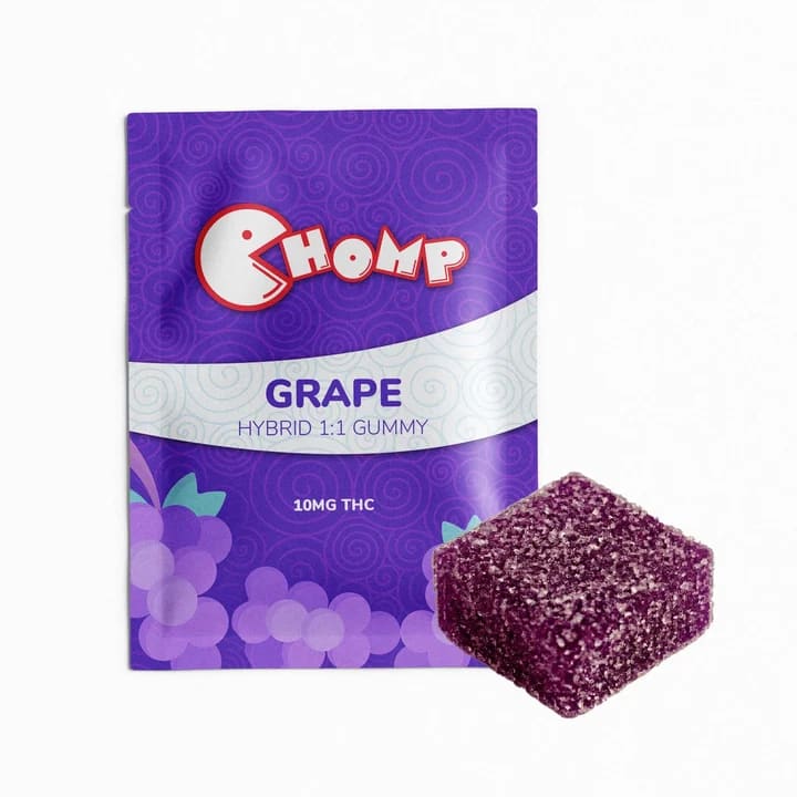 Chomp - Gummies - Hybrid Grape 1:1 THC:CBD Gummies - 1 piece