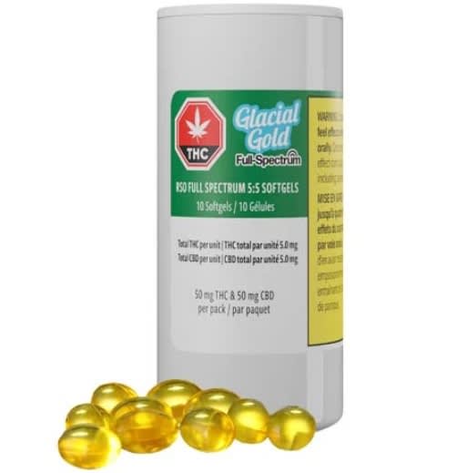 Glacial Gold - Softgels - RSO Full Spectrum 5:5 Softgels - x10pk