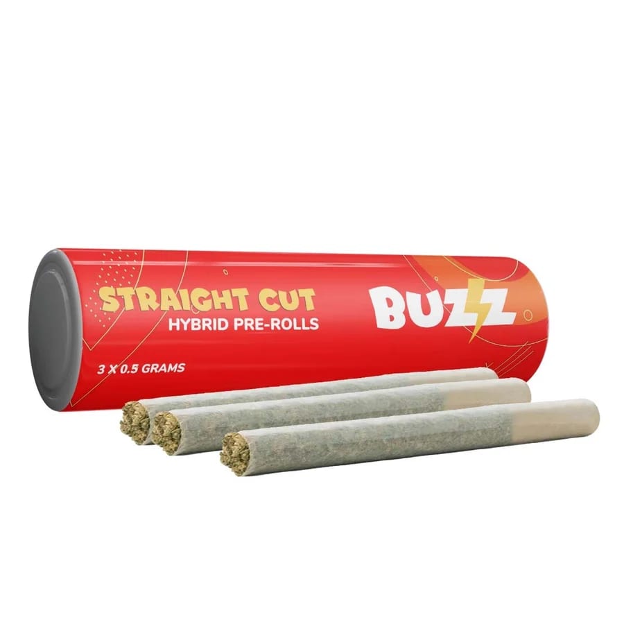 Buzz - Straight Cut - Gelato Pre-Rolls - 3 x 0.5