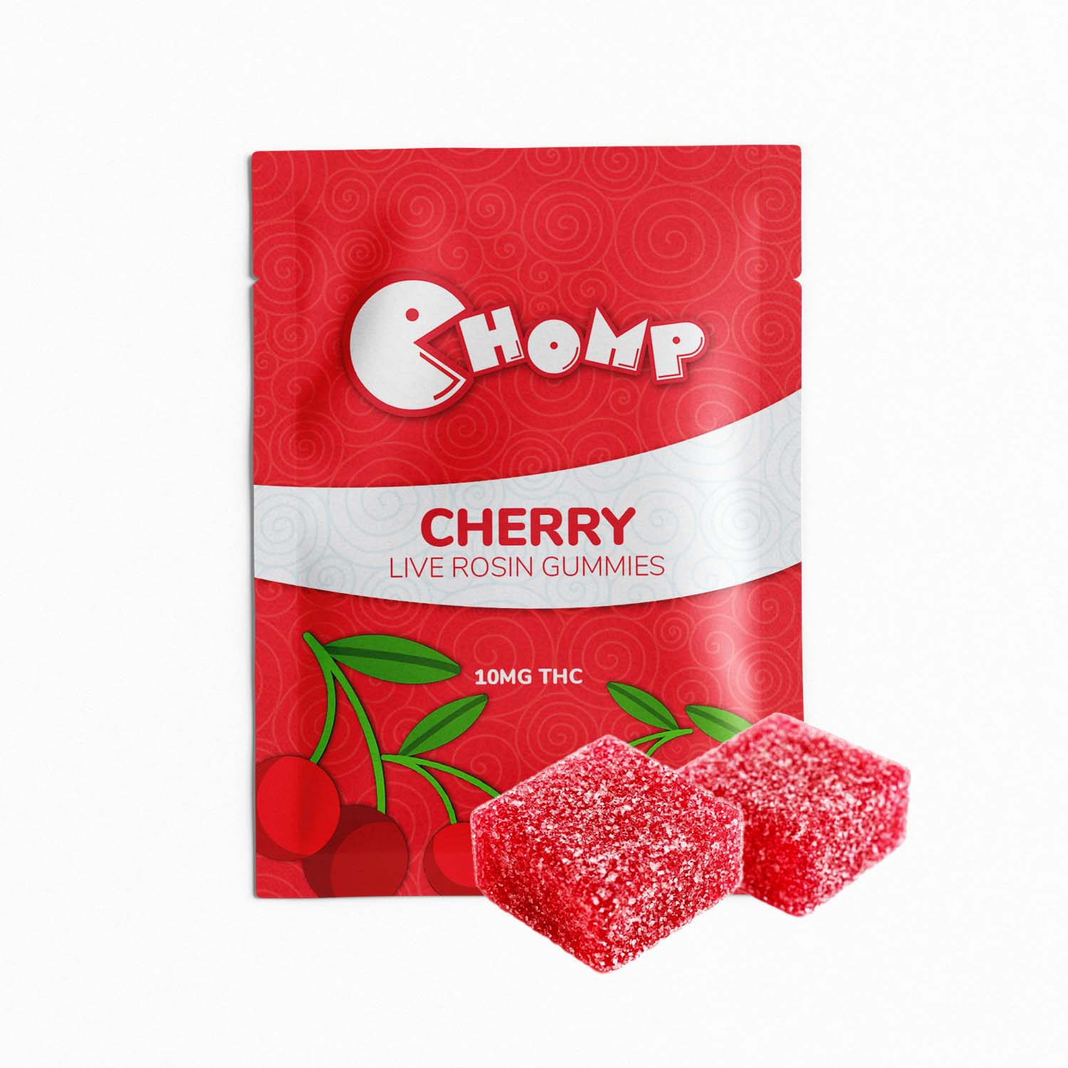 Chomp - Gummies - Indica Cherry Live Rosin Gummies - 2 pieces