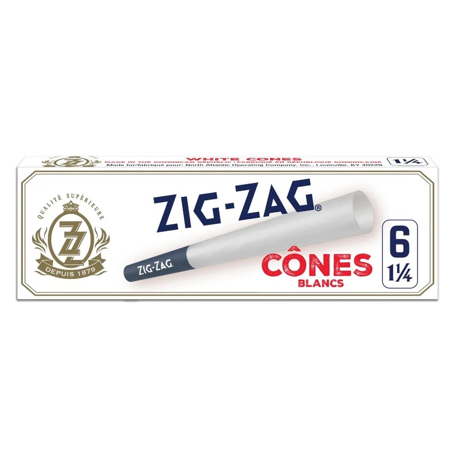 ZigZag - Rolling Papers - Pre-Rolled 1 1/4" Paper Cones - White